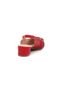 Peep Toe Piccadilly Textura Vermelho - Marca Piccadilly