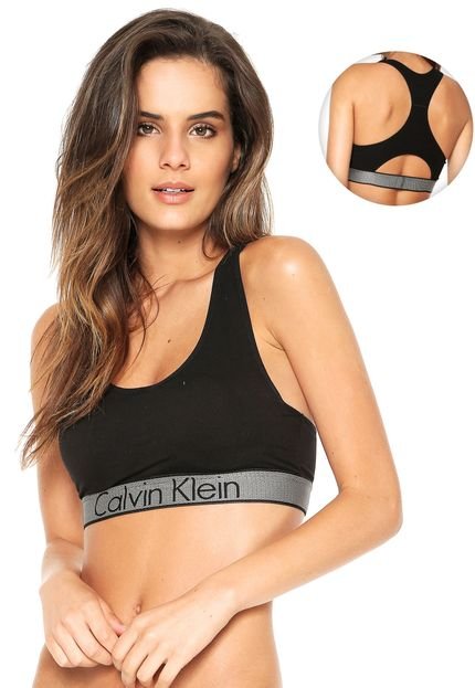 Top Calvin Klein Underwear Liso Preto - Marca Calvin Klein Underwear