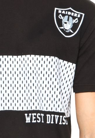 Camiseta New Era Oakland Raiders Preta/Branca