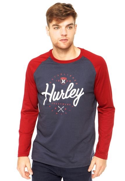 Camiseta Hurley Raglan Fireside Azul - Marca Hurley