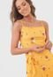 Vestido FiveBlu Curto Floral Amarelo - Marca FiveBlu