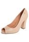 Peep Toe Vizzano Basic Bege - Marca Vizzano