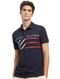 Polo Tommy Hilfiger Masculina Regular Piquet Brand Love Print Azul Marinho - Marca Tommy Hilfiger