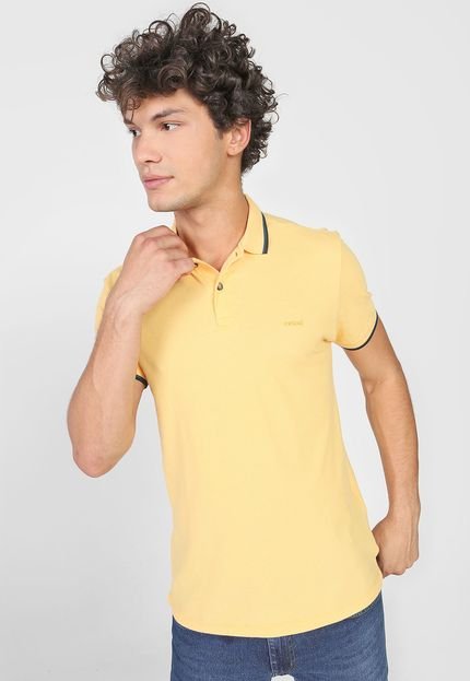 Camisa Polo Colcci Reta Logo Amarela - Marca Colcci
