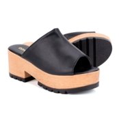 Tamanco Domidona Feminino Plataforma Tratorado Clog Madeira Preto - Marca Domidona