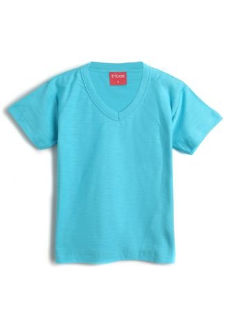 Camiseta Tricae Menino Liso Azul
