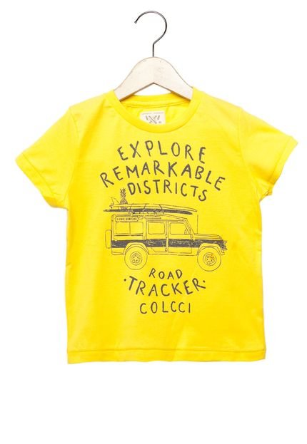 Camiseta Colcci Fun Manga Curta Menino Amarelo - Marca Colcci Fun