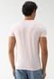 Camiseta Lacoste Slim Estampa Rosa - Marca Lacoste