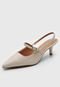 Scarpin Vizzano Bico Fino Off-White - Marca Vizzano