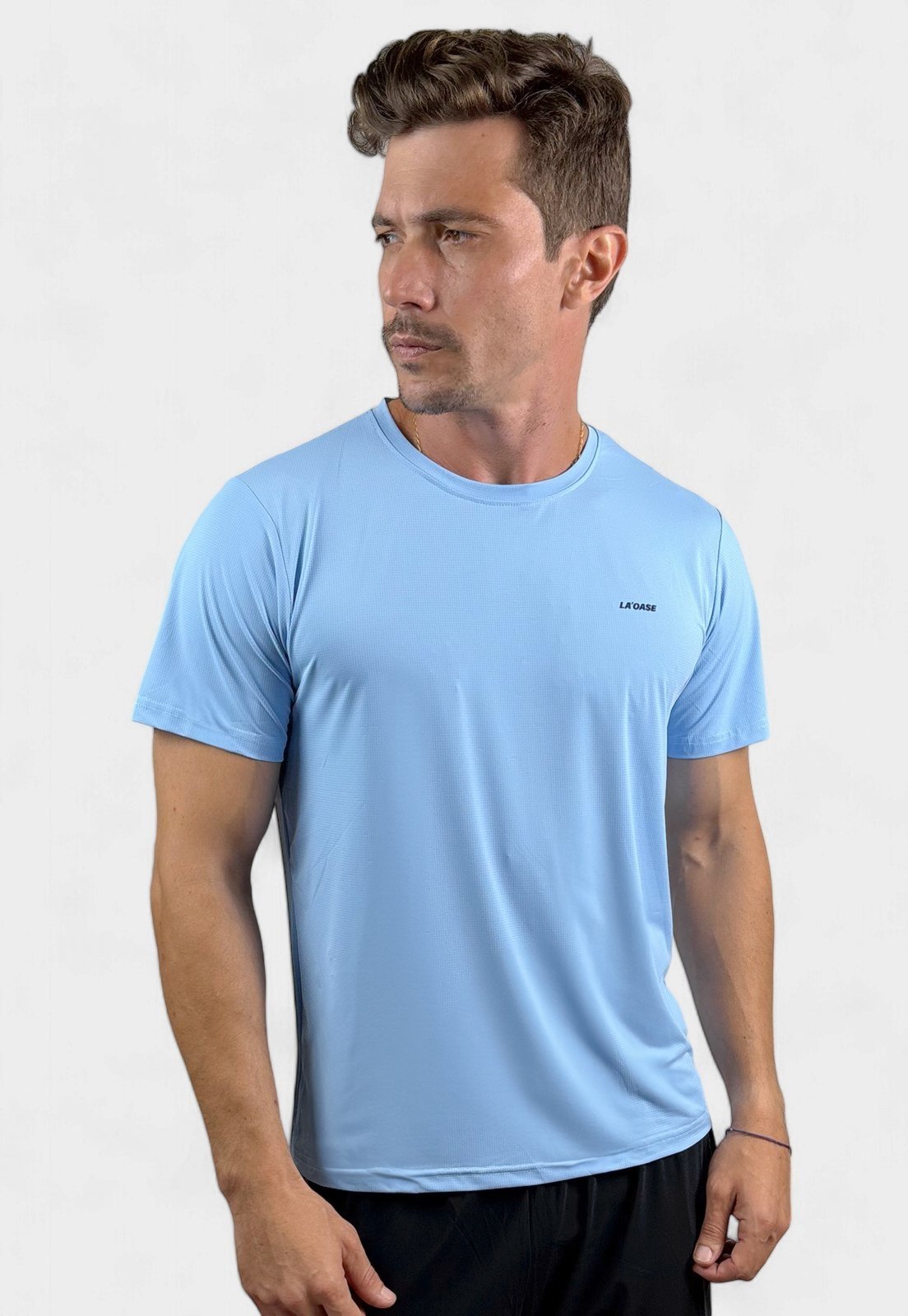 Camiseta Dry Fit La'Oase Azul Claro Proteção UV Respirável - Marca La'Oase