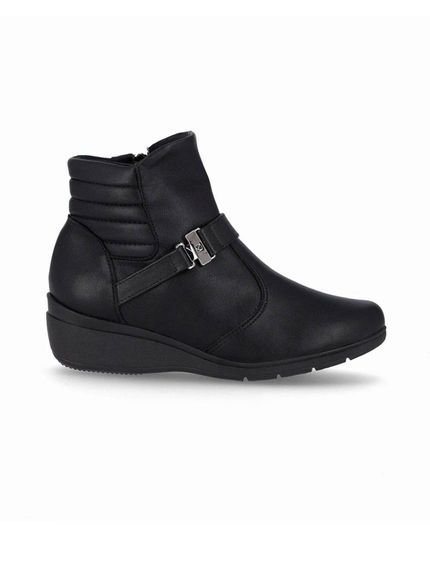 Bota Cano Curto Piccadilly Anabela 117106 Preto Incolor - Marca Piccadilly