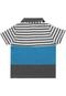 Camiseta Polo Trick Menino Listrado Azul - Marca Trick