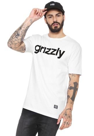 Camiseta Grizzly Estampada Branca