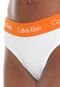 Kit 2pçs Calcinha Calvin Klein Underwear Tanga Logo Branco/Cinza - Marca Calvin Klein Underwear