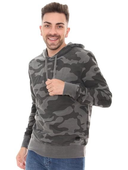 Moletom Calvin Klein Jeans Hoodie Camuflado Grafite - Marca Calvin Klein