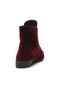 Bota Coturno DAFITI SHOES Veludo Bordado Vinho - Marca DAFITI SHOES