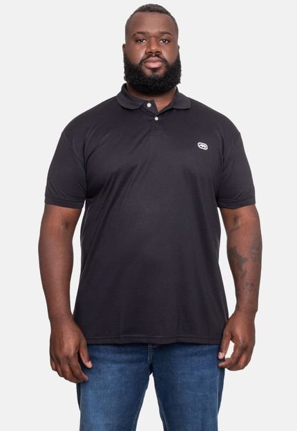 Camisa Ecko Polo Piquet Plus Size Masculina Preta - Marca Ecko