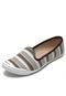 Slipper Moleca Listrado Off-White - Marca Moleca