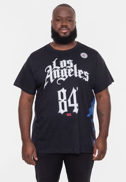 Camiseta NBA Plus Size State Number Los Angeles Clippers Preta - Marca NBA