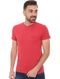 Camiseta Calvin Klein Swimwear Masculina V-Neck Slim Fit Logo Vermelha - Marca Calvin Klein