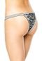 Calcinha FiveBlu String  Estampada Cinza - Marca FiveBlu