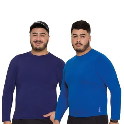 Kit 2 Camisas Térmicas Selene Proteção UV Plus Size Masculina - Marca Selene