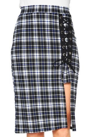 saia kilt xadrez com fundo preto