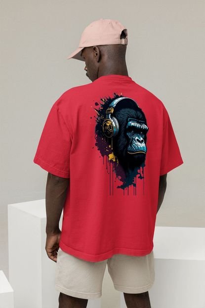 Camiseta Tshirt Masculina Dj Monkey - Vermelho - Marca Genuine