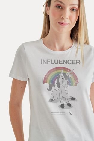 Camiseta Feminina D D Influencer Reserva Branco