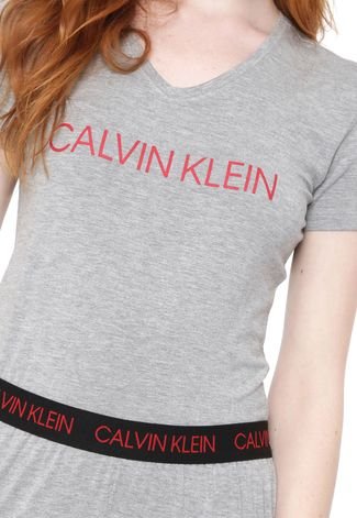 Pijama Calvin Klein Underwear Visco Modern Cinza