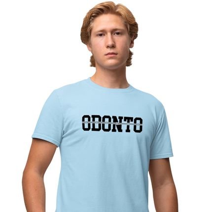 Camisa Camiseta Genuine Grit Masculina Estampada Algodão 30.1 Odonto - Azul Bebe - Marca Genuine
