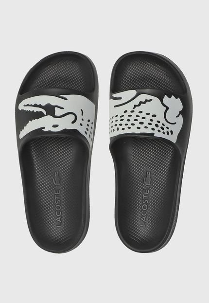 Chinelo Slide Lacoste Logo Preto - Marca Lacoste