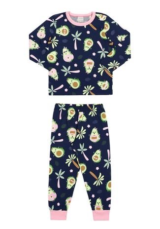 Pijama Longo Infantil Menina com Estampa Divertida