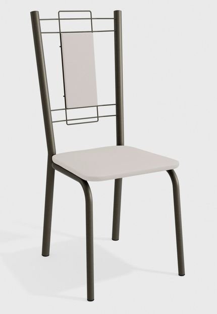 Cadeira Florença Bronze/Branco (Par) Kappesberg - Marca Kappesberg