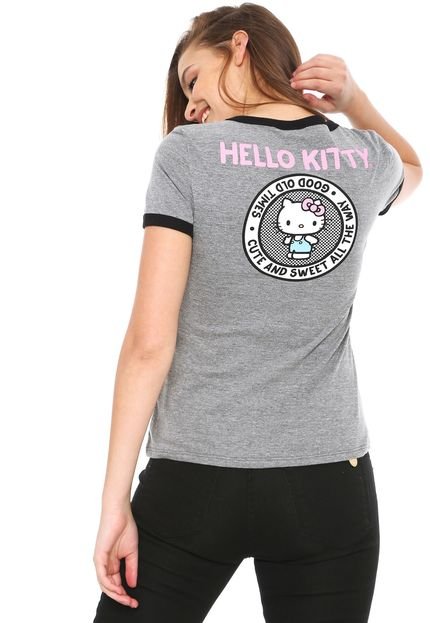 Camiseta Cativa Hello Kitty Estampada Cinza - Marca Cativa Hello Kitty
