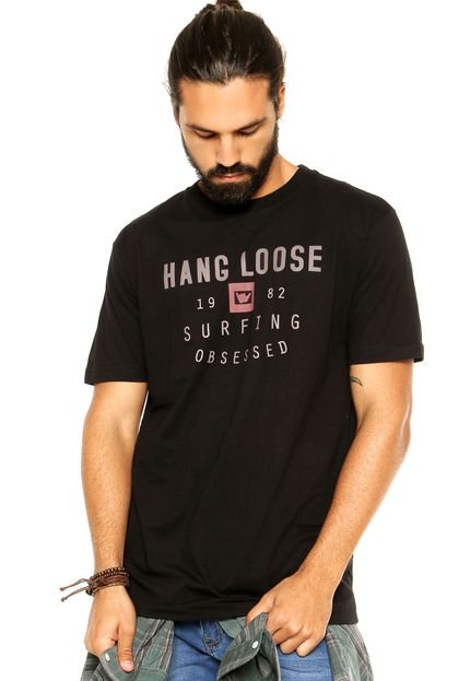 Camiseta Hang Loose Surfing Preta - Marca Hang Loose