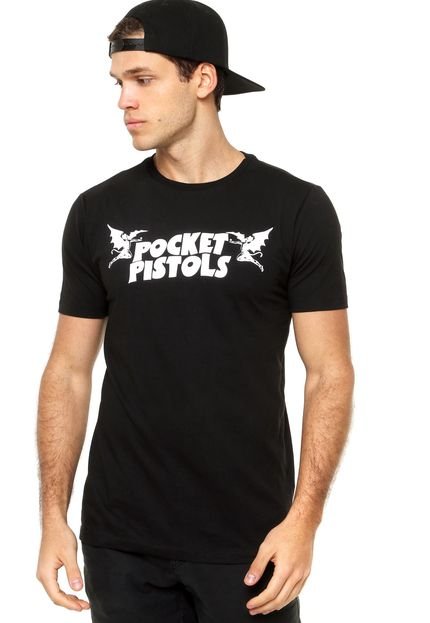 Camiseta Manga Curta Pocket Pistols Paranoid Preta - Marca Pocket Pistols