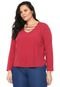 Blusa GRIS Plus Size Detalhe Rosa - Marca Gris Plus