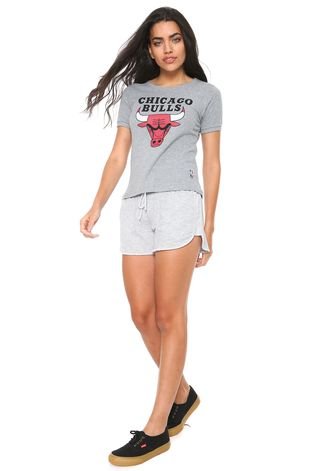 Camiseta NBA Chicago Bulls Cinza