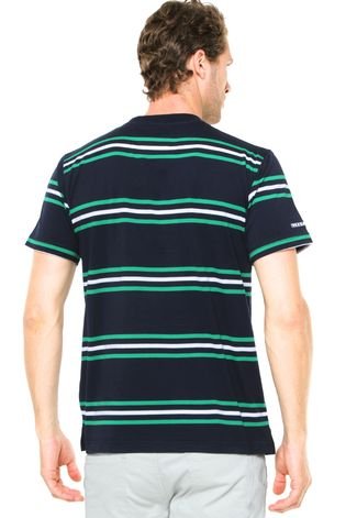 Camiseta Aleatory Básica Azul-Marinho/Verde