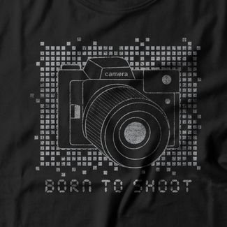 Camiseta Feminina Born To Shoot - Preto