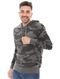 Moletom Calvin Klein Jeans Hoodie Camuflado Grafite - Marca Calvin Klein