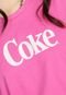 Blusa de Moletom Fechada Coca-Cola Jeans Lettering Rosa - Marca Coca-Cola Jeans