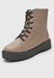 Bota Coturno My Shoes Recortes Bege - Marca My Shoes