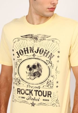 Camiseta John John Rock Tour Amarela - Compre Agora