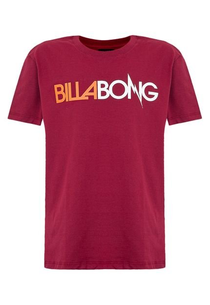 Camiseta Mc Juvenil Billabong Lightning Bordo - Marca Billabong