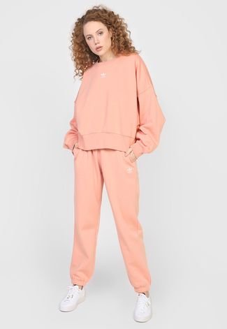 Blusa de Moletom Fechada adidas Originals Adicolor Essentials Rosa