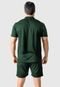 Pijama 4 Estações Masculino Adulto Com Botão Aberto Short Curto Verão Conforto Verde - Marca 4 Estações