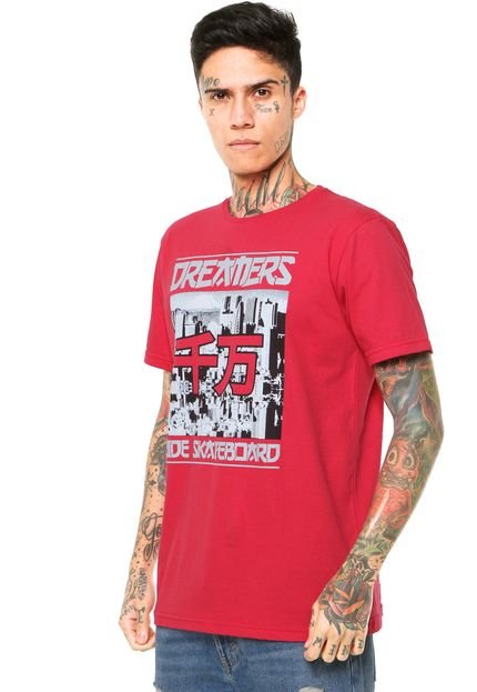 Camiseta Ride Skateboard Dreamers Vermelha - Marca Ride Skateboard