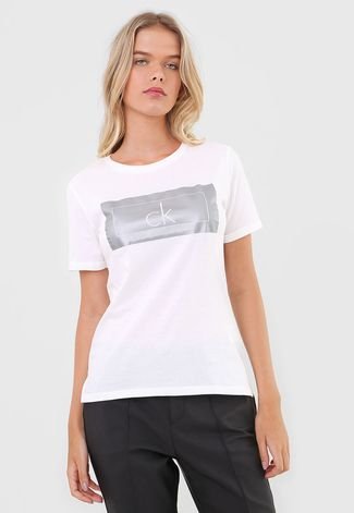 Blusa Calvin Klein Logo Branca